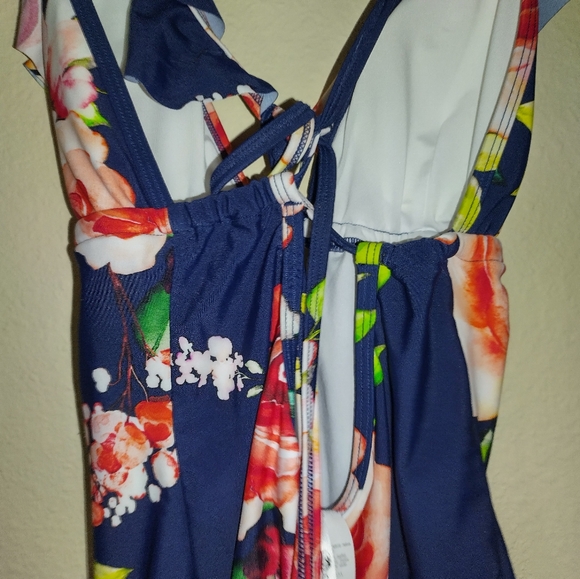 Cupshe Blue and Pink Floral Bathing Suit Size Large One Piece - Picture 6 of 8